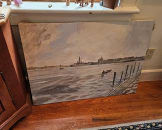 Nautical Themed Oil Painting by James E Hughes