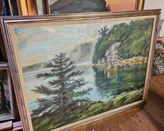 Framed Oil Painting by James E Hughes