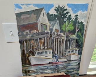Nautical Oil Painting by James E Hughes