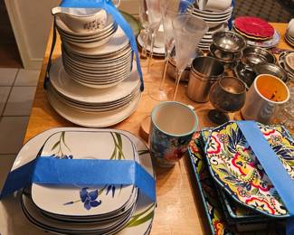 China Plates, Cups, Saucers, Silver Cups