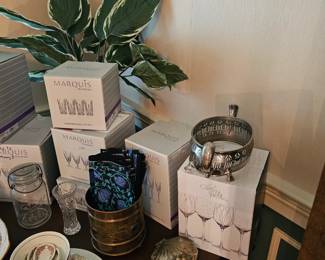 Set Of Glasses, Silver bowl