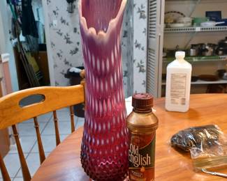 17" Beautiful MINT Fenton Vase