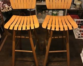 Pair of Vintage Arthur Umanoff Style Swivel Stools