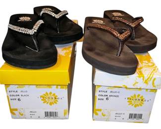 2 Pair Yellowbox Flip Flops