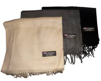 3 Cashnere Scarves Made in Scotland