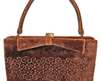 Vtg Lewis Velvet Handbag