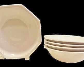 5 Johnson Brothers Ironstone Cereal Bowls