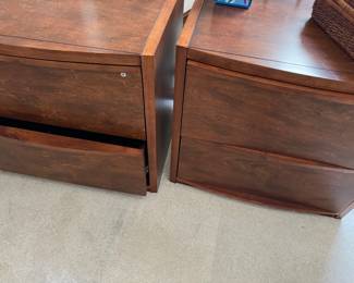 Pair of wooden lateral files