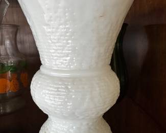 Milk glass vase