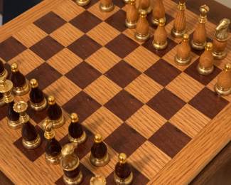 Classic wooden chess set