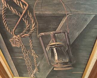 Vintage pront of artwork by actor Henry Fonda