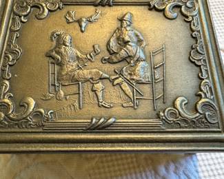 vintage pewter box