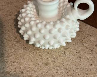 Hobnail milk glass