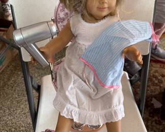 American Girl Doll in her beauty parlor chair
