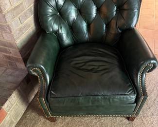 Leather side chair