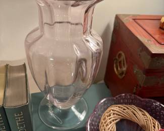 pink glass vase