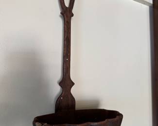 large cast iron ladle