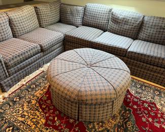 sectional sofa with matching poof