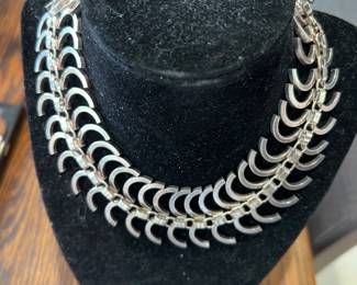 French Modernist Sterling necklace