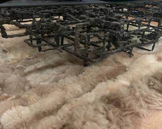 Difficult to photograph Brutalist Coffee table - done by San Diego Artist