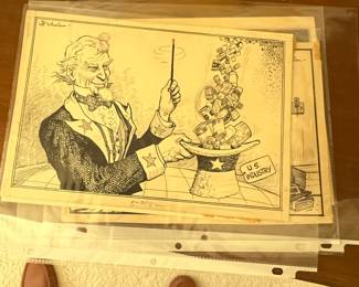 Vintage comics and political cartoons by Ed Wheelen