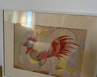 Rooster painting by Stoughton