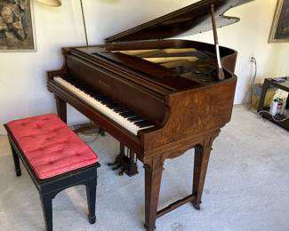 Knabe 1035- 1940 baby grand the serial number is 117148