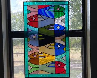 COLORFUL FISH STAINED GLASS