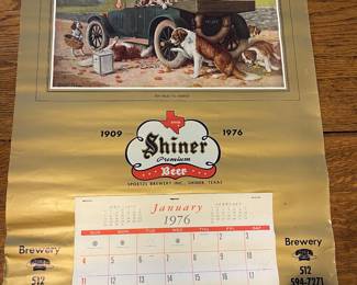 1970’S SHINER BEER CALENDAR