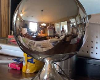MCM FANTASIA SUNBURST CHROME ROTATING COLOR LAMP BASE