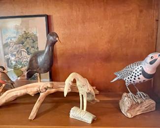 MORE HAND CARVED BIRD FIGURINES
