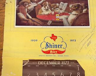 1970’S SHINER BEER CALENDAR
