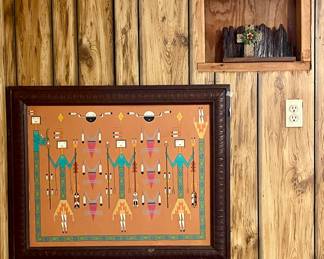 1970’S NAVAJO “MEDICINE MAN” PAINTING BY P H JOE