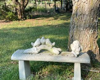 CONCRETE BENCH, CONCRETE FIGURES