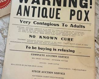 WARNING ANTIQUE POX EPHEMERA!