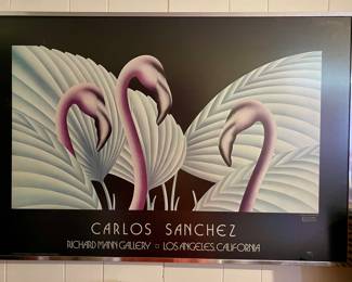 MCM CARLOS SANCHEZ FLAMINGO PRINT FROM RICHARD MANN GALLERY LOS ANGELES, CA