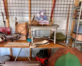 VINTAGE MODEL SHIP, TABLES