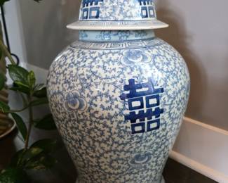 Porcelain Double Happiness Ginger Jar