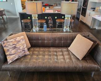Brown Leather Couch