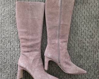 Ann Taylor Women`s High Blade Heel Suede Boots