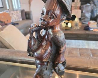 Ebony Carved Fisherman