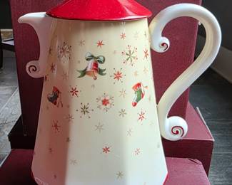 Rare Villeroy & Boch Toys Fantasy Coffee Pot with Christmas Motif