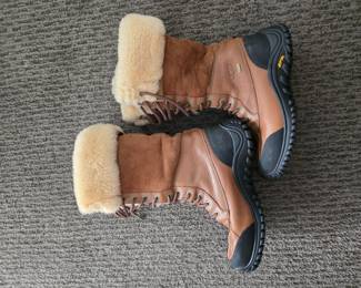 UGG TALL ADIRONDACK BROWN EVENT WATERPROOF SHEEPWOOL BOOTS