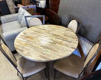 Granite Top Dinning Table 4 Chairs