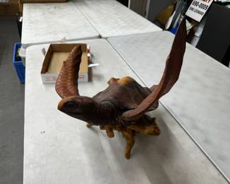 Wood Carved Sea Turtle