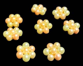 Vintage Floral Faux Pearl Buttons
