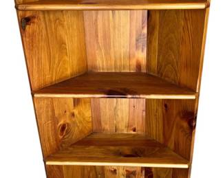Wooden Corner Display Shelf