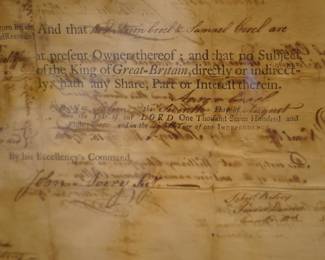 Original documents signed. John Hancock, and others. More information added soon.