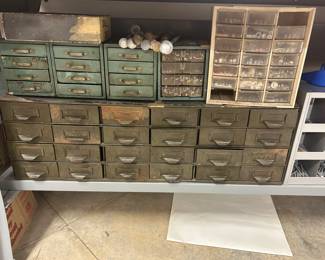 vintage metal file drawers 