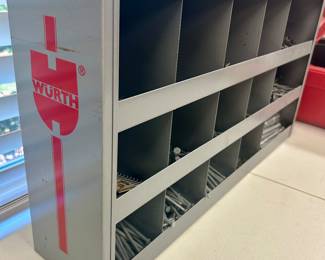 vintage metal Wurth  inventory cabinet